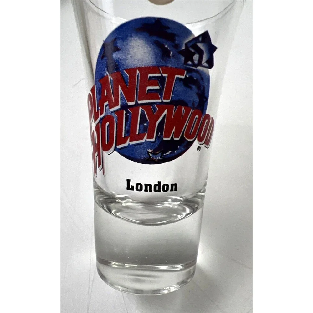 Lot Of 6 Planet Hollywood Shot Glasses-London,Myrtle Beach, Paris,Reno,Vegas,MOA